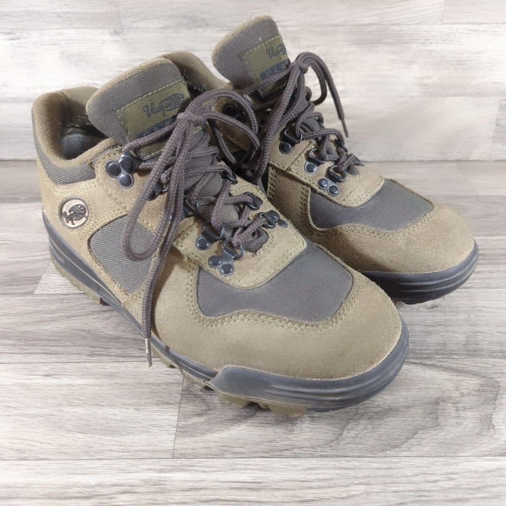 Vasque Clarion Impact Vintage Womens Size 9.5 Hiking Boots Brown Green 7767